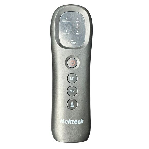 Nekteck, replacement remote for leg massager/compression, black 7.5 in x 2 in - Picture 1 of 4